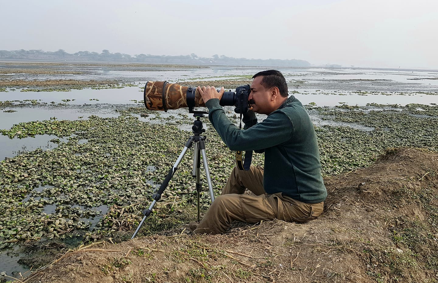 Dr. Solanki in the wild with his camera